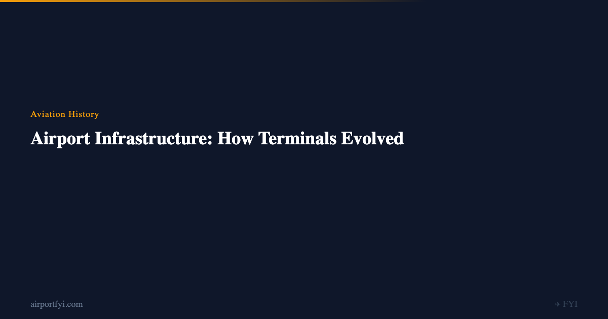 First Advanced Terminal Airport Infrastructure: How Terminals Evolved — AirportFYI