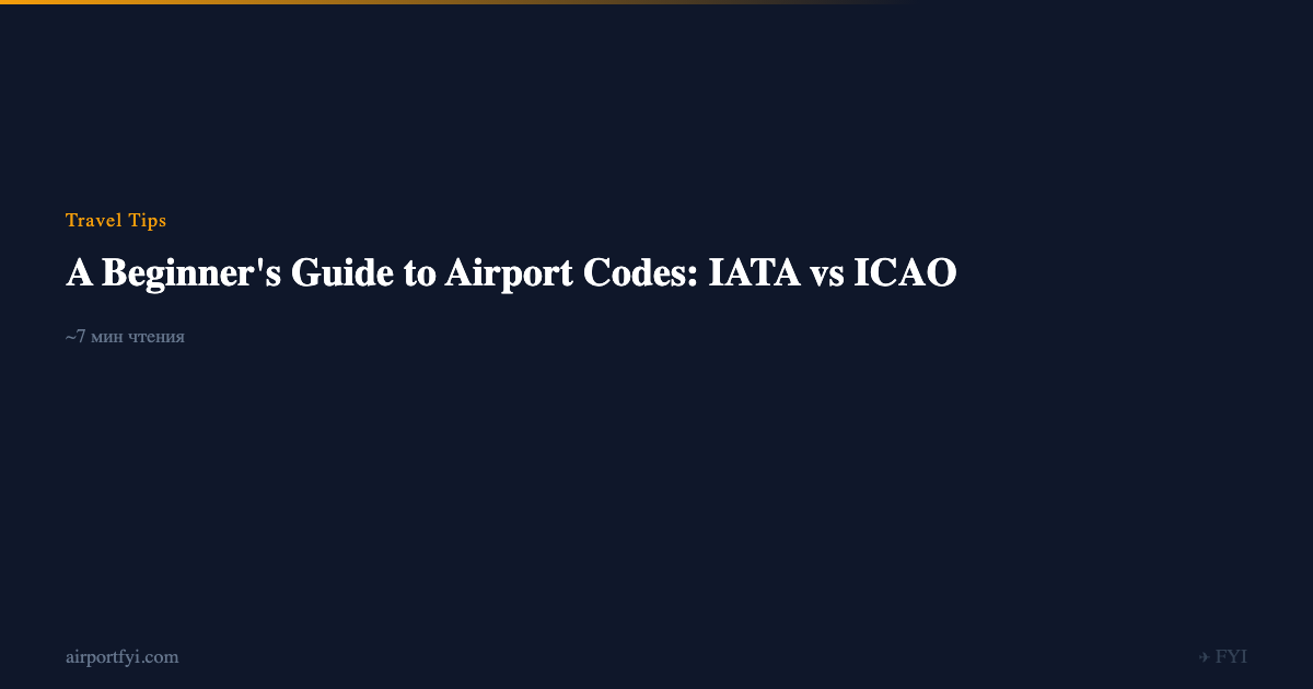 A Beginner's Guide to Airport Codes: IATA vs ICAO | AirportFYI Блог