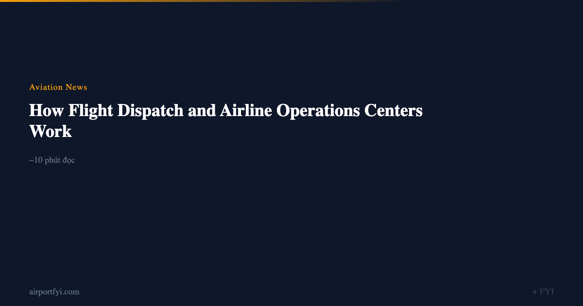 How Flight Dispatch and Airline Operations Centers Work | AirportFYI Blog